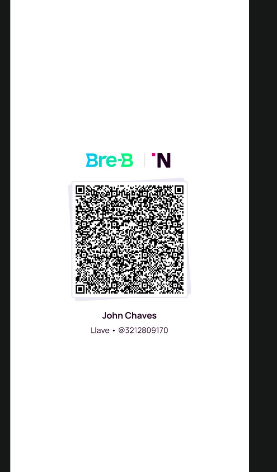 Captura original Bre-B John Chaves, llave 3212809170